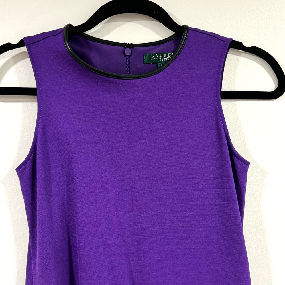 LAUREN Ralph Lauren Purple Fit & Flare Dress PXS - Picture 2 of 8